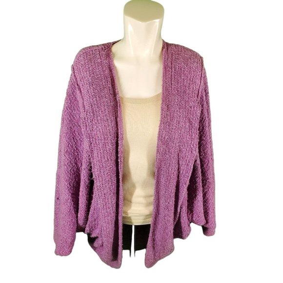Patti Haskell Vintage Woven Jacket Dolman Cocoon Cardian Magenta One Size - Picture 1 of 10